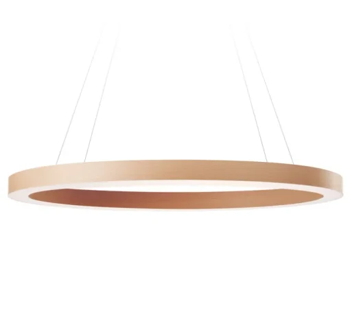 Suspension, Oh! Line, hêtre naturel, LED, 3000K, 2743lm, Ø80cm, H5cm - LZF