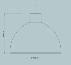 Suspension, Olot, bauxite et bois, Ø58,5cm, H45,2cm - Easy Light by Carpyen
