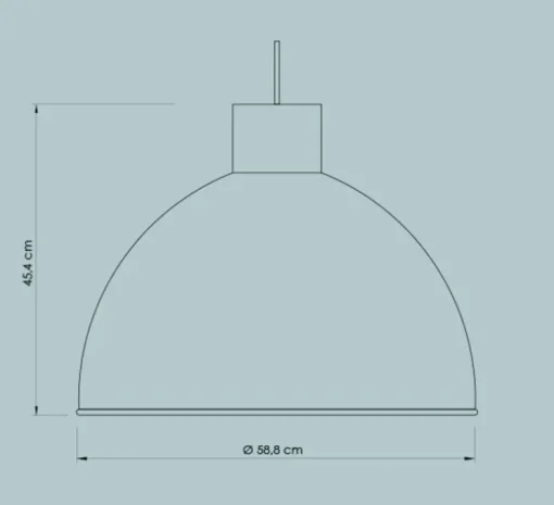 Suspension, Olot, bauxite et bois, Ø58,5cm, H45,2cm - Easy Light by Carpyen