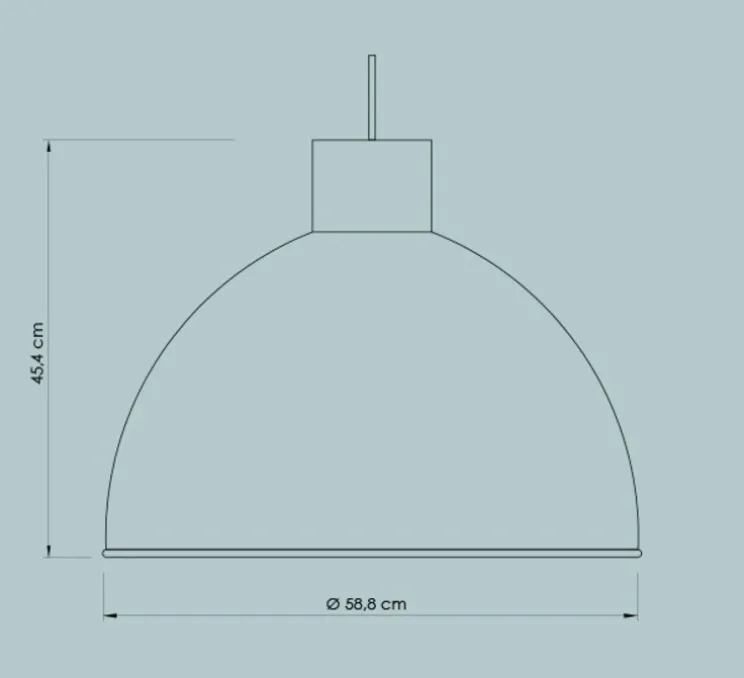 Suspension, Olot, bauxite et bois, Ø58,5cm, H45,2cm - Easy Light by Carpyen