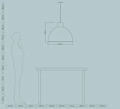 Suspension, Olot, bauxite et bois, Ø58,5cm, H45,2cm - Easy Light by Carpyen