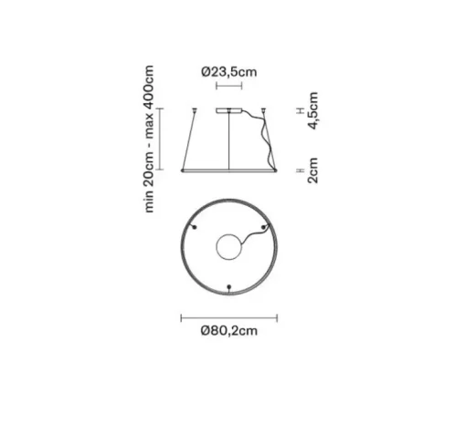 Suspension, Olympic F45, bronze, LED, 3000k, 4475lm, L80,2cm, H2cm - Fabbian