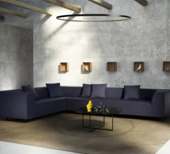 Suspension, Omega 200, noir, LED, 2700K, 3168lm, Ø187cm, H3cm - Le deun