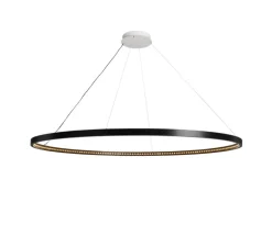 Suspension, Omega 200, noir, LED, 2700K, 3168lm, Ø187cm, H3cm - Le deun