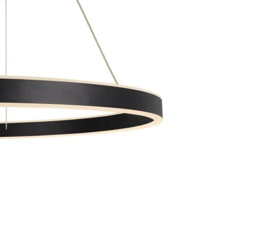Suspension, ONE 80, noir, LED, dim, 3000/4000K, 1230/1270 lm, Ø80cm, H4,5cm - Slv
