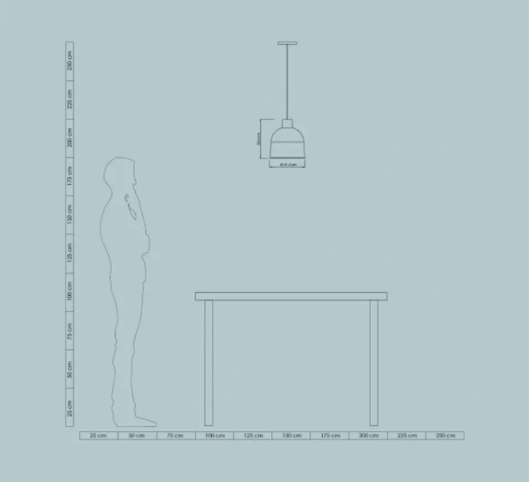 Suspension, Ons, mimosa, Ø21,4cm, H23,4cm - Easy Light by Carpyen