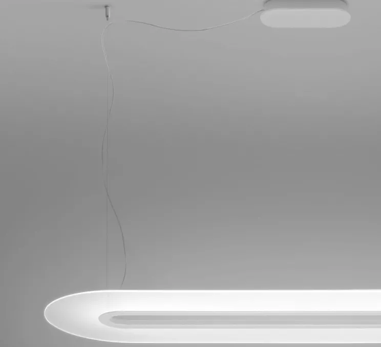 Suspension, Opti-Line, blanc, LED, dim, 3000K, 5685 lm, Ø129cm, H3cm - Stilnovo