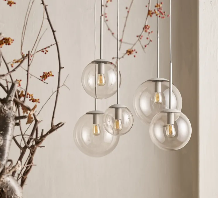 Suspension, Orb 20, gris, Ø20cm, H41,1cm - Bolia