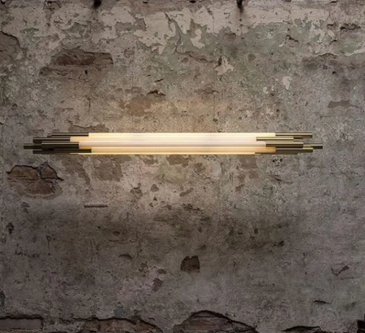 Suspension, ORG P H 1600, blanc, or, LED, 2700K, L160cm, H7,7cm - DCW éditions Paris