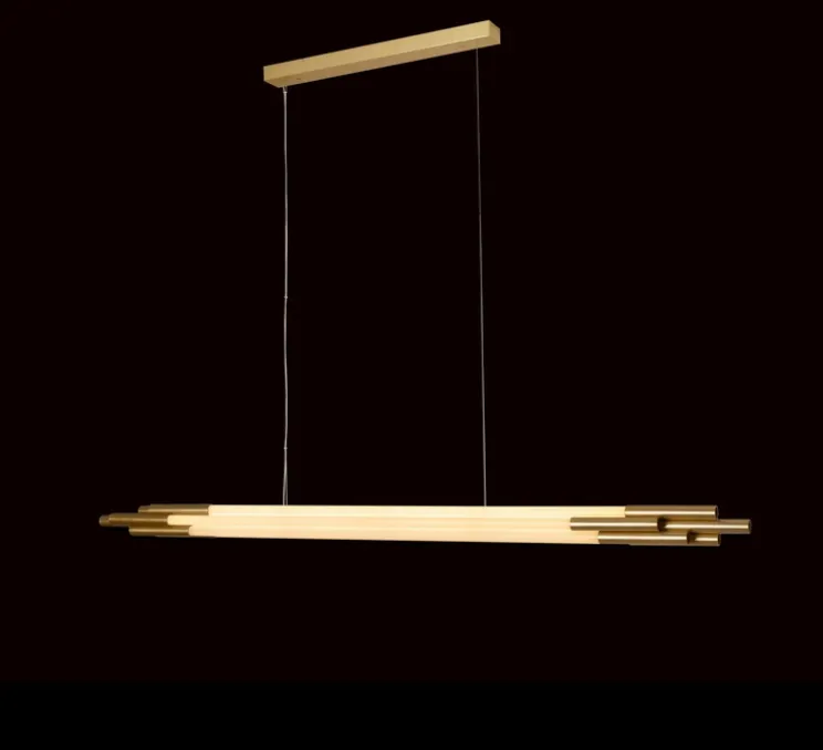 Suspension, ORG P H 1600, blanc, or, LED, 2700K, L160cm, H7,7cm - DCW éditions Paris