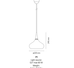 Suspension, Orient, noir, Ø22,5cm, H24,5cm - Fritz Hansen