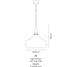 Suspension, Orient, noir, Ø34cm, H37cm - Fritz Hansen