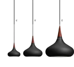 Suspension, Orient, noir, Ø50cm, H54cm - Fritz Hansen