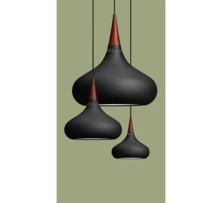 Suspension, Orient, noir, Ø50cm, H54cm - Fritz Hansen