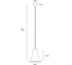 Suspension, Original 1227 midi, noir, Ø23cm, H25,5cm - ANGLEPOISE