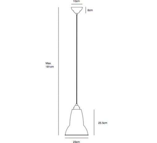 Suspension, Original 1227 midi, noir, Ø23cm, H25,5cm - ANGLEPOISE