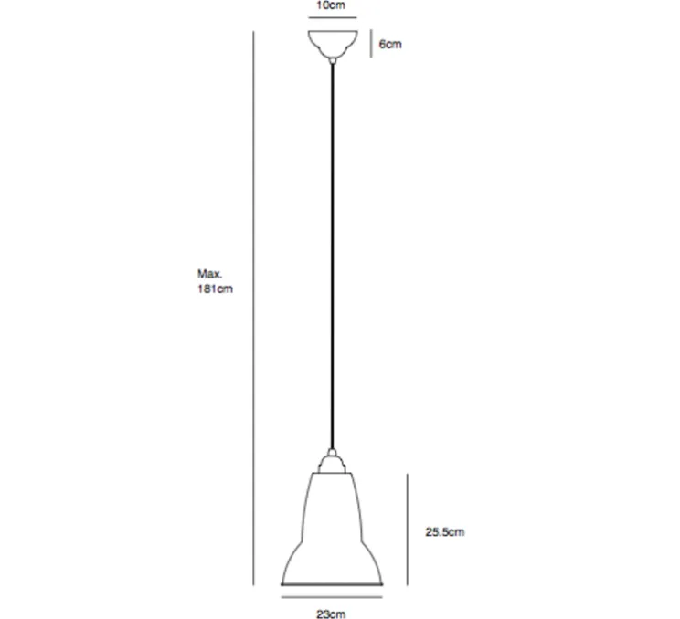 Suspension, Original 1227 midi, noir, Ø23cm, H25,5cm - ANGLEPOISE