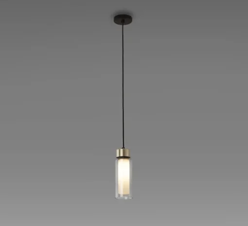 Suspension, Osman 560.21, Laiton, transparent, Ø8cm, H23cm - Tooy