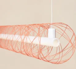 Suspension, Out of order, OOO, corail, L105cm, Ø13cm - Atelier Robotiq