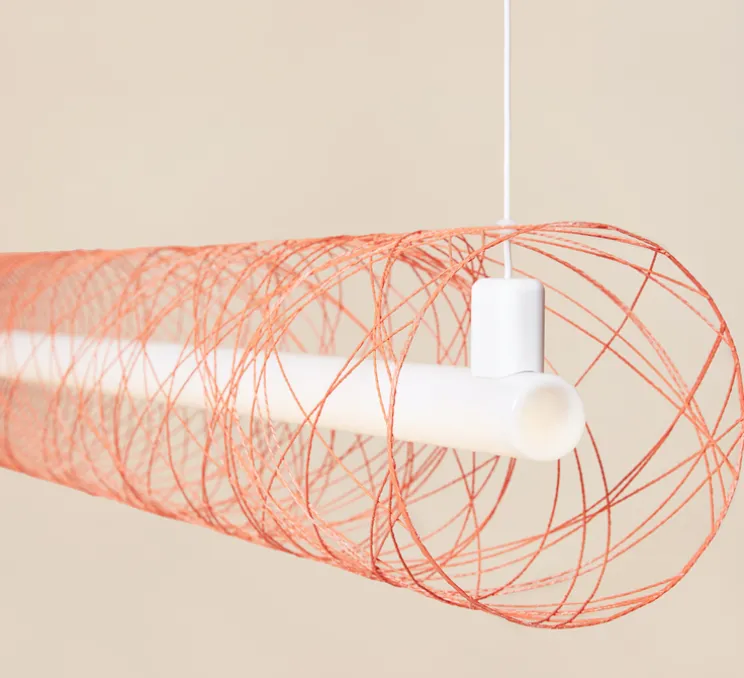 Suspension, Out of order, OOO, corail, L105cm, Ø13cm - Atelier Robotiq