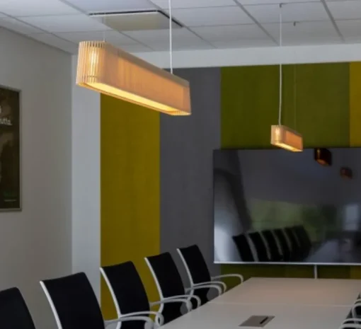 Suspension, Owalo 7000, bouleau naturel, LED, 2800K, 2500lm, L100cm, H13cm - Secto Design