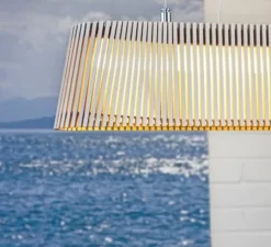 Suspension, Owalo 7000, câble+interrupteur, blanc laminé, LED, L100cm, H13cm - Secto Design