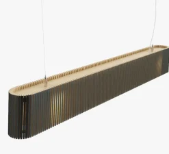 Suspension, Owalo 7000, noir laminé, LED, 2800K, 2500lm, L100cm, H13cm - Secto Design