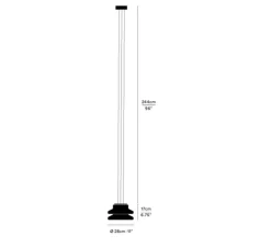Suspension, Pace 28, 2 modules, ambre, LED, dim, 2700K, Ø28cm, H17cm - A-N-D