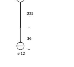 Suspension, Pallina, laiton, Ø12cm, H36cm, LED, 2700K, 470lm - Fontana Arte