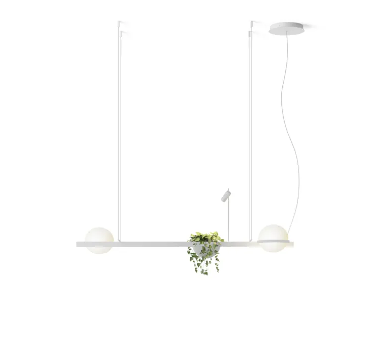 Suspension, Palma 3734, graphite, LED, 2700K, 1371lm, L150cm, H48cm - Vibia