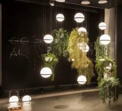 Suspension, Palma 3724, graphite, LED, 2700K, 685lm, Ø22cm, H40cm - Vibia