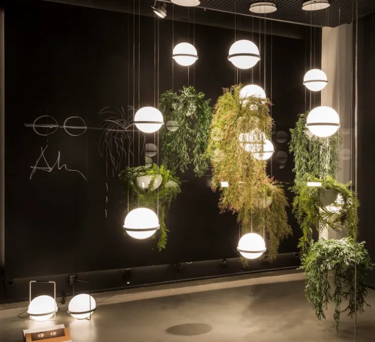 Suspension, Palma 3724, graphite, LED, 2700K, 685lm, Ø22cm, H40cm - Vibia