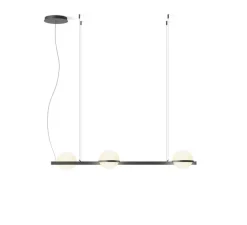 Suspension, Palma 3735, graphite, LED, 2700K, 2265lm, L150cm, H22cm - Vibia