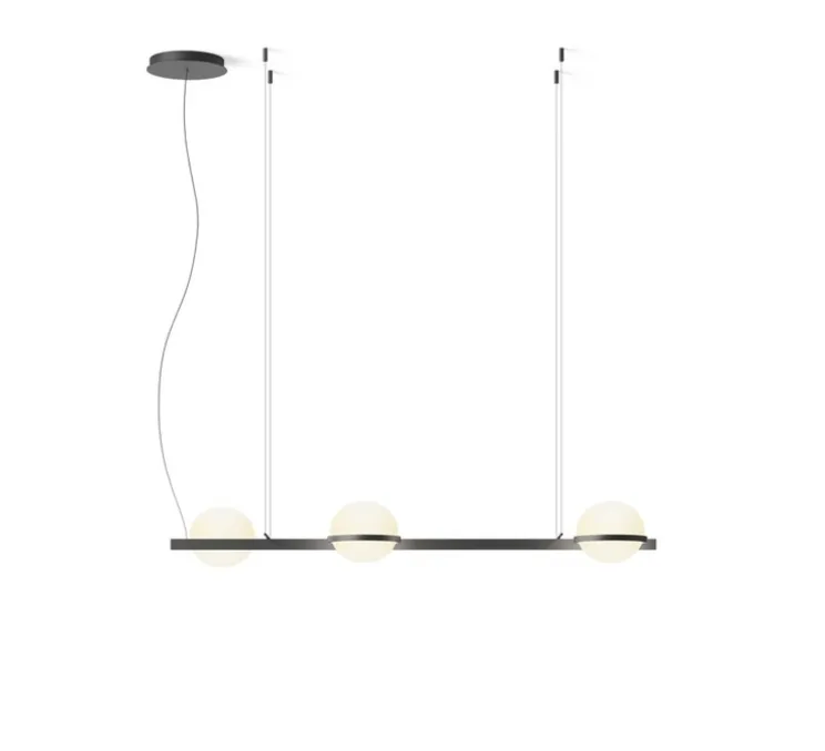 Suspension, Palma 3735, graphite, LED, 2700K, 2265lm, L150cm, H22cm - Vibia