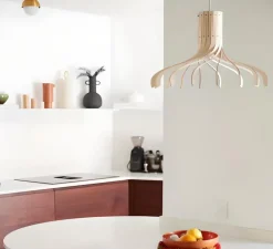 Suspension, Palya, bois, bouleau, Ø50cm, H31cm - Piatoni