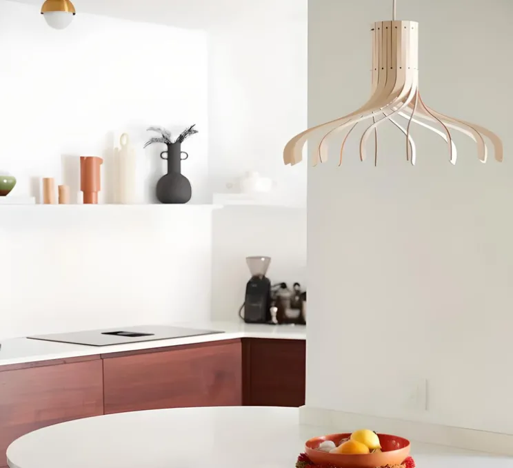 Suspension, Palya, bois, bouleau, Ø50cm, H31cm - Piatoni