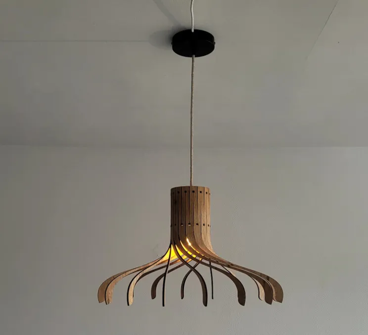 Suspension, Palya, bois, bouleau, Ø50cm, H31cm - Piatoni