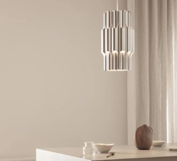 Suspension, pan 190, argent, Ø19cm, H32cm - lyfa