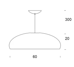 Suspension, Pangen, blanc, Ø60cm - Fontana Arte
