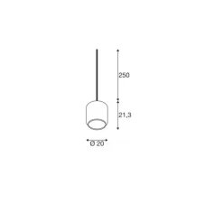 Suspension, Pantilo 20 PD, Blanc, chrome, Ø20cm, H21,3cm - SLV