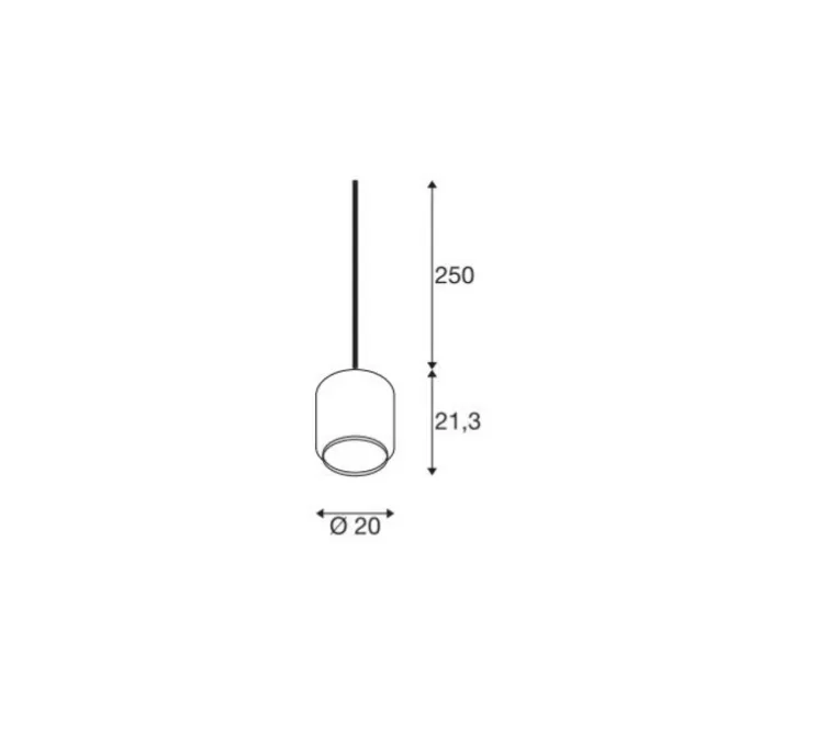 Suspension, Pantilo 20 PD, Blanc, chrome, Ø20cm, H21,3cm - SLV