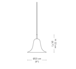 Suspension, Pantop 23, orange vif, Ø23cm, H22cm - Verpan