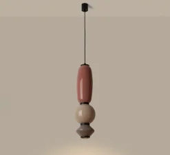 Suspension, Papi, C1233, orange kaki, nude, marron silhouette, Ø18cm, H60,5cm - Aromas del Campo