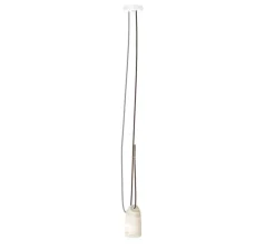 Suspension, Paros Alabaster, blanc, Ø10cm, H19cm - Alma light