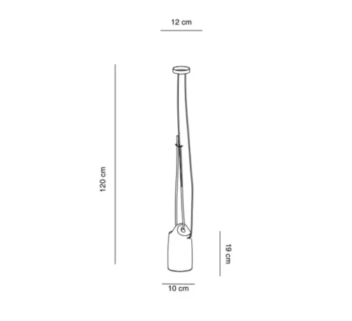 Suspension, Paros Alabaster, blanc, Ø10cm, H19cm - Alma light