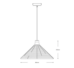 Suspension, Parrot S, sable, Ø40cm, H22cm - Forestier