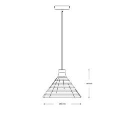 Suspension, Parrot XS, vert, Ø26cm, H18cm - Forestier