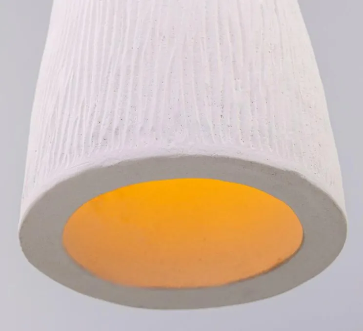 Suspension, Parva, blanc, laiton satiné, IP44, Ø14cm, H30cm - Mullan Lighting