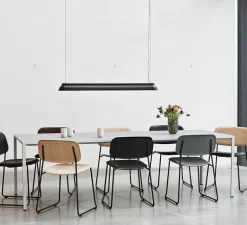 Suspension, PC Linear, noir, LED, 2800K, 2300lm, L120cm, H10cm - Hay