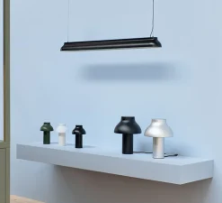 Suspension, PC Linear, noir, LED, 2800K, 2300lm, L120cm, H10cm - Hay